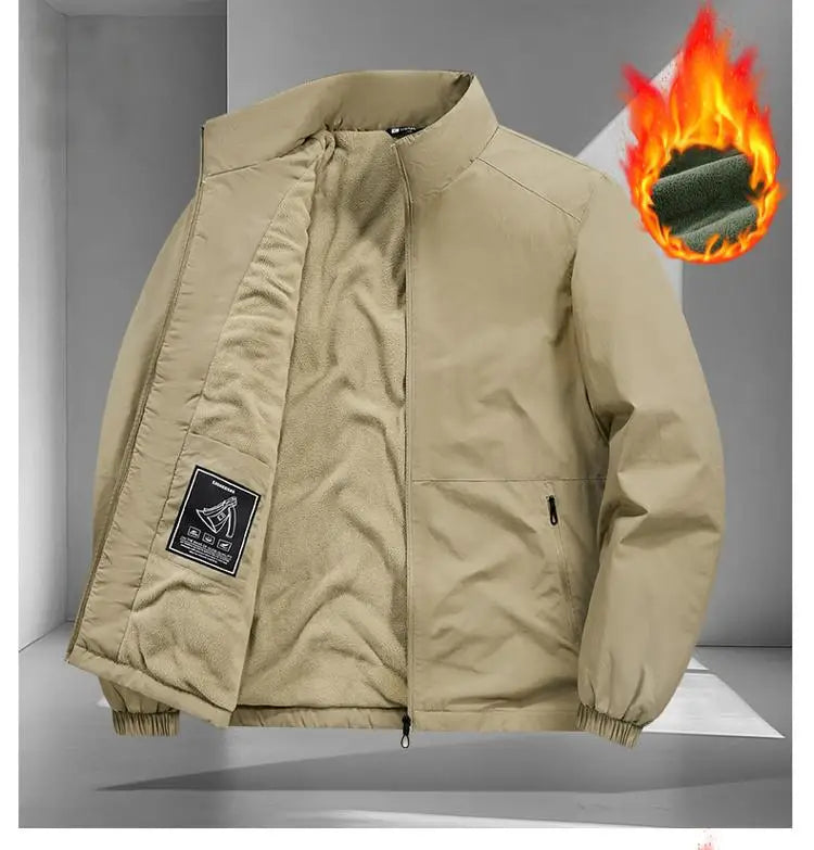 New Men Thick Warm Winter Jackets Casual Stand Solid Color Coats Outwear Men's Clothing Top - Buy online at  Vibe In Cart.