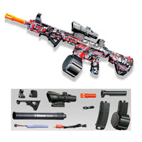 Electronic Plastic Toy Submachine Gun with Sound Effects for Outdoor Play