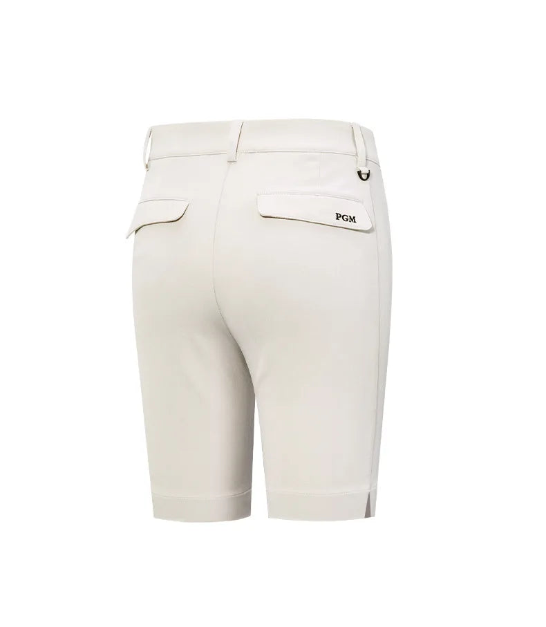 PGM Women Summer Golf Shorts Pants Elastic Waterproof Half Trousers Zip Pocket Ladies Sports Clothing Wear Tennis KUZ129