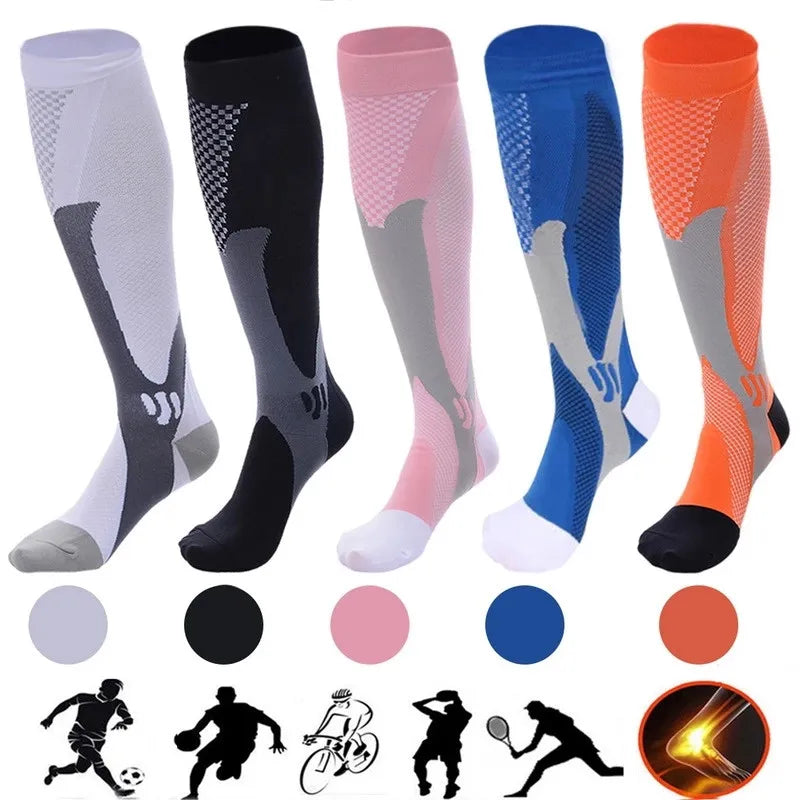 Running Men Women Compression Socks For Football Anti Fatigue Pain Relief 20-30 Mmhg Black Compression Socks Fit For Sport Socks - Buy online at  Vibe In Cart.