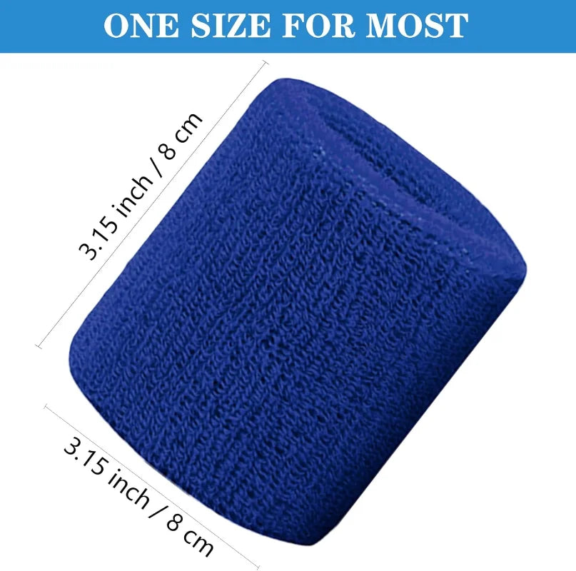New Hot 1Pairs 2Pcs Set Breathable Cotton Wrist Sweatbands Sweat Absorbent Wristbands for Tennis Football Basketball Running Gym - Buy online at  Vibe In Cart.