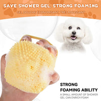 Dog Bathing Brush Pet Massage Brush Shampoo Dispenser Soft Silicone Brush Rubber Bristle for Dogs and Cats Shower Grooming Tool - Buy online at  Vibe In Cart.