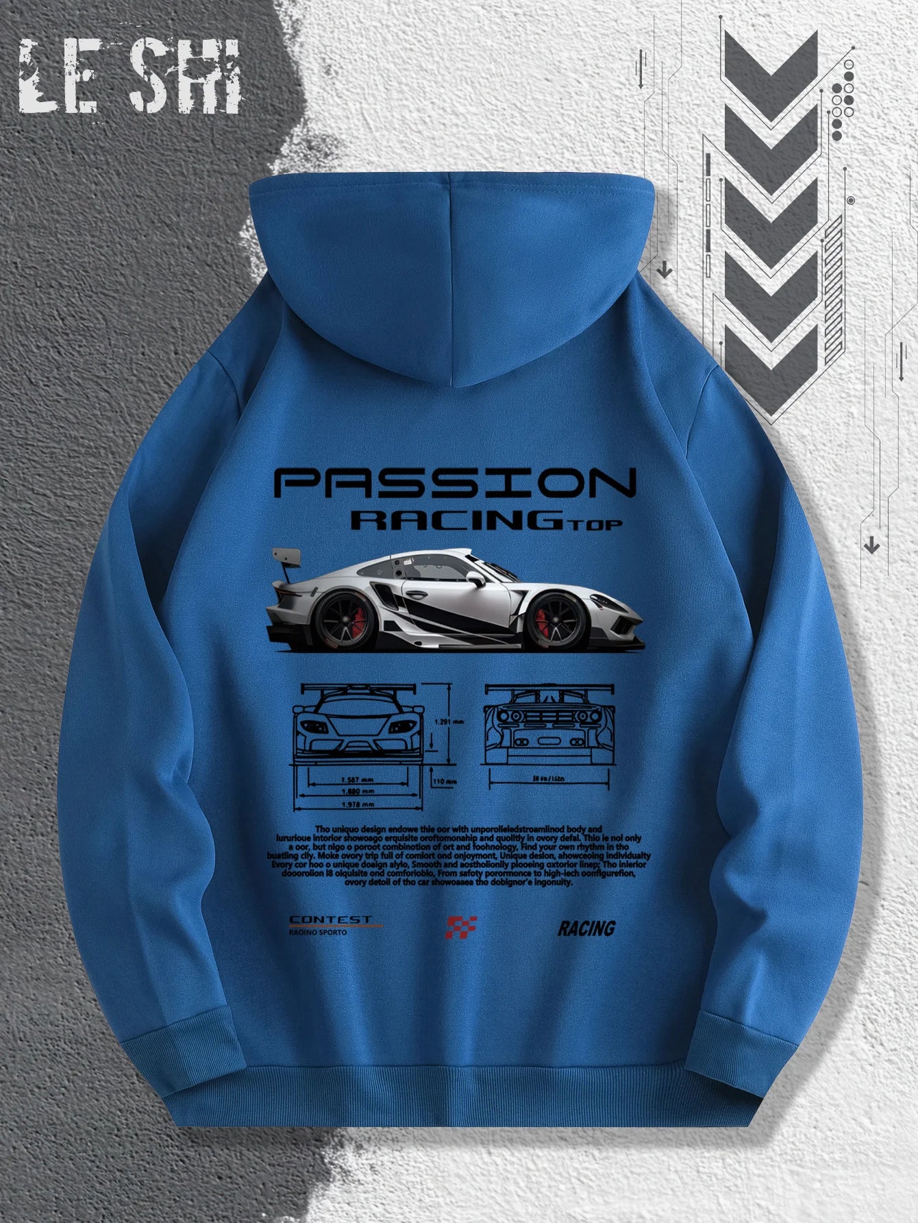 Men'S Passionate Racing Graphic Hoodie Featuring Race Cars and Sports Car Illustrations, Perfect for Everyday Wear - Buy online at  Vibe In Cart.