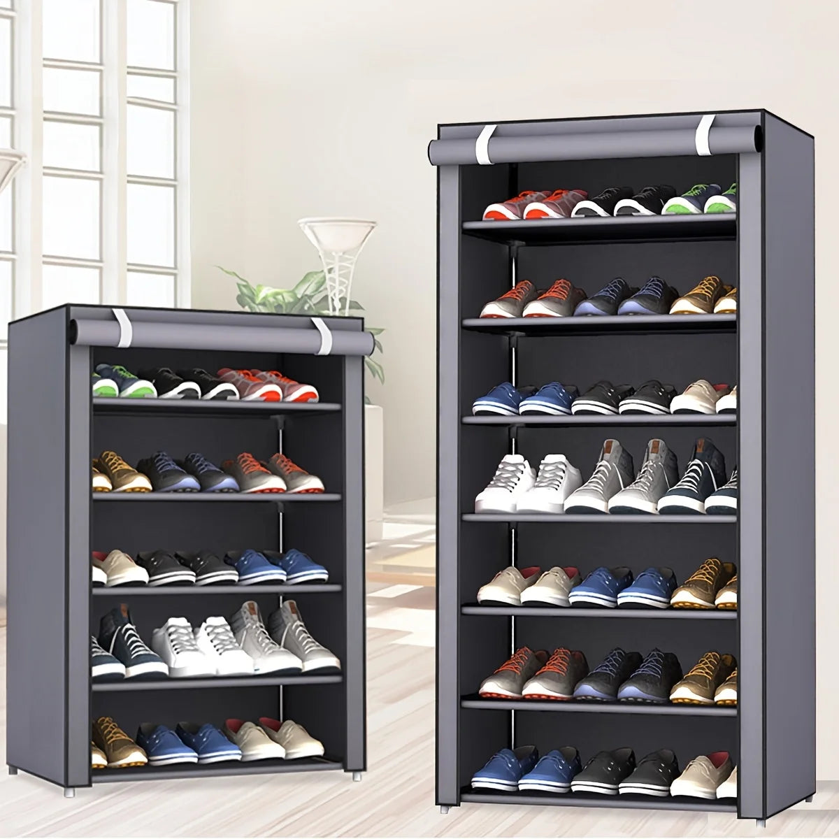 6-10 Tier Multi-Layer Shoe Cabinet with Dust-Proof Rolling Shutter Door, Easy to Assemble, Space-Saving Home Storage Cabinet, Suitable for Entryways, Hallways, Bedrooms, Living Rooms, Homes, Dormitories, Etc./Modern Decorativ - Buy online at  Vibe In Cart.