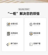 New Luxury Wardrobe Drawers Wooden Sliding Doors Gray Organization Wardrobe Modern Storage Kleiderschrank Bedroom Furniture - Buy online at  Vibe In Cart.