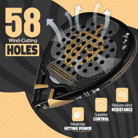 Padel Racket Carbon Fiber Surface Tennis Racket Pop Tennis Beach Tennis - Buy online at  Vibe In Cart.