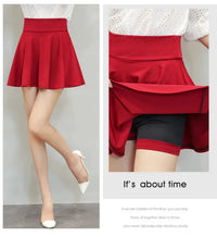 Women's Mini Pleated Flared Skirt Loose Fit Plus Size 4XL Acetate Cotton