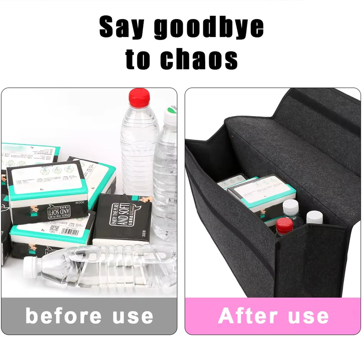 1PC Dark gray car felt storage box car storage bag enlarged and thickened soft felt storage box household storage box - Buy online at  Vibe In Cart.