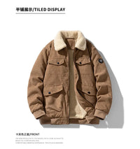2025 Winter Collar Corduroy Jacket for Men, Casual, Comfortable, Loose, High Quality, Simple, Versatile,and Plush Jacket for Men - Buy online at  Vibe In Cart.