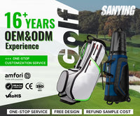 Customized Logo Lightweight Polyurethane Leather Golf Bag Black and Grey Waterproof Wear Resistant Portable Golf Bag - Buy online at  Vibe In Cart.