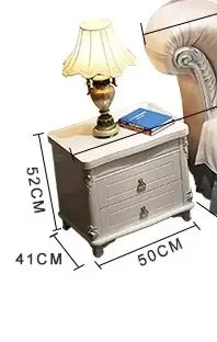 Modern Wood Bed with Storage and Genuine Leather Surface