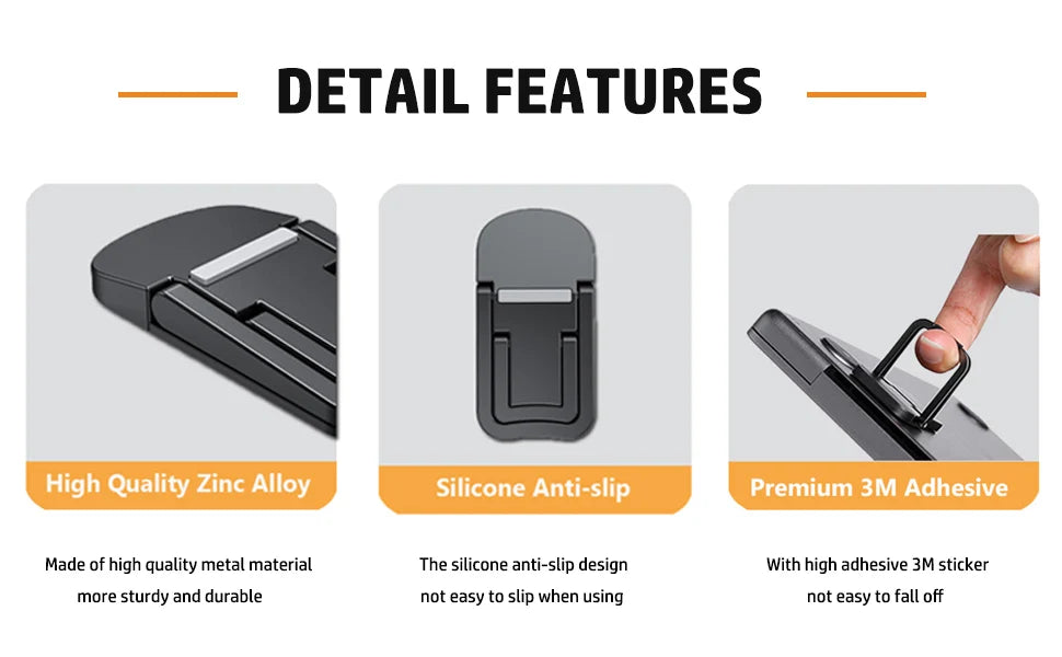 Adjustable Folding Mini Portable Laptop Stand in Black and Silver