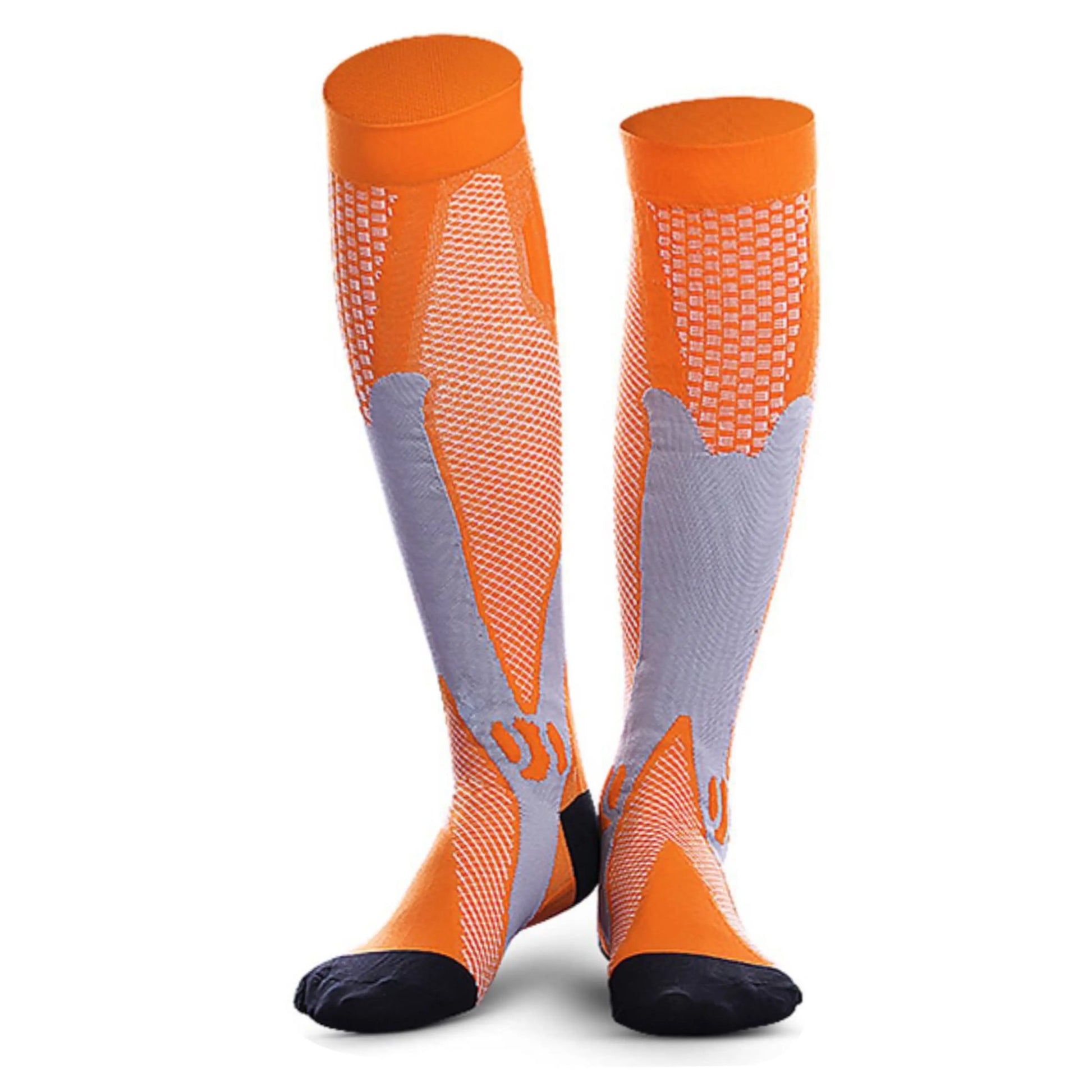 Knee-High Compression Socks 20-30mmHg Nylon Cotton EU36-50 for Men Women