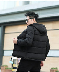 Men's Winter Jacket Windproof Thermal Hooded Parka Coat with Detachable Hood Heavy Duty Ski Jacket for Outdoor Cold Weather - Buy online at  Vibe In Cart.