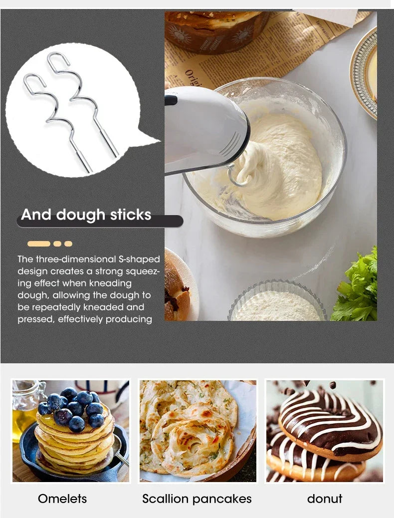 Handheld 7 Speed Automatic Electric Mixer Multi Functional for Food Egg Cream Cake Dough Mixing Baking Kitchen Home Use - Buy online at  Vibe In Cart.