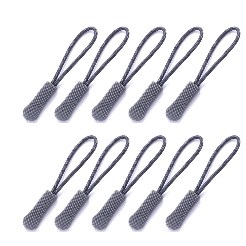 Set of 10 PVC Zipper Pull Replacement Clips for Bags