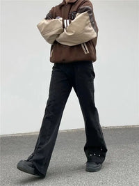 2025 Y2K Fashion Vintage Brown Baggy Flare Jeans Pants For Men High Street Hip Hop Women Casual Cotton Long Trousers Pantalon - Buy online at  Vibe In Cart.