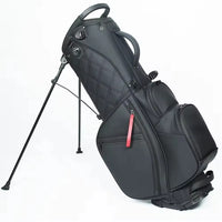 Customized Logo Lightweight Polyurethane Leather Golf Bag Black and Grey Waterproof Wear Resistant Portable Golf Bag - Buy online at  Vibe In Cart.