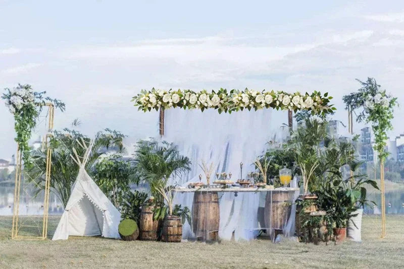 65cm Wedding Arch Flowers White Rose Decorative Floral Swag for Lintel Artificia Centerpieces for Door Window Home Decoration - Buy online at  Vibe In Cart.