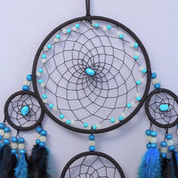 Handmade Dream Catcher Wall Hanging with Feathers and Beads