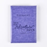 Solid PU Leather Passport Holder Wallet Card Case for Travel