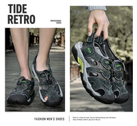 Summer Men's Sandals Classic Genuine Leather Sandals Fashion Outdoor Hiking Shoes Light  Breathable Non-slip Sneakers 38-48 - Buy online at  Vibe In Cart.