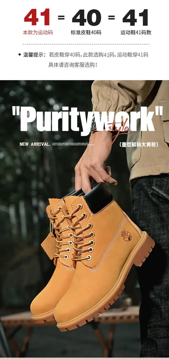 Mens Walking Shoes Fashion Outdoor Sports Leisure High Top BootsBoots Men High Top Boots High Quality Women Leather Shoes - Buy online at  Vibe In Cart.