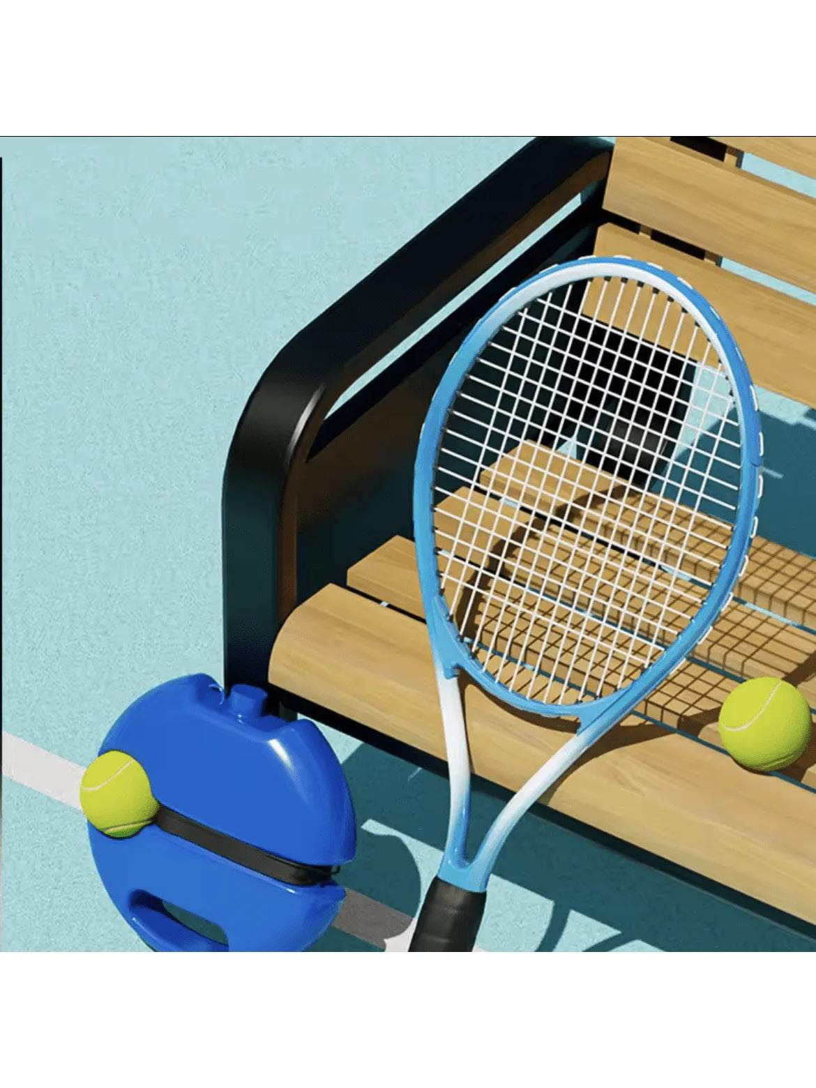 1 Set Tennis Trainer With Tennis Bounce Ball And Practice Ropes, Suitable For Indoor Outdoor Tennis Training - Buy online at  Vibe In Cart.