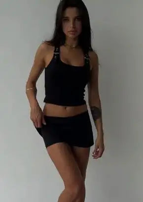 Women's Mini Skorts Casual Stylish Simple Solid Low Rise Short Skirt for All Seasons - Buy online at  Vibe In Cart.