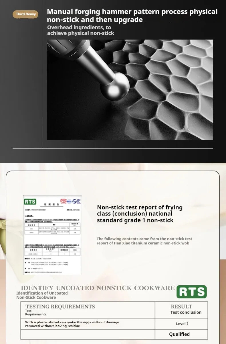 26/28/30cm German Pure Titanium Frying Pan Non-stick Frying Pan Uncoated Fish Scale Hammer Pattern Titanium Alloy Cookware - Buy online at  Vibe In Cart.