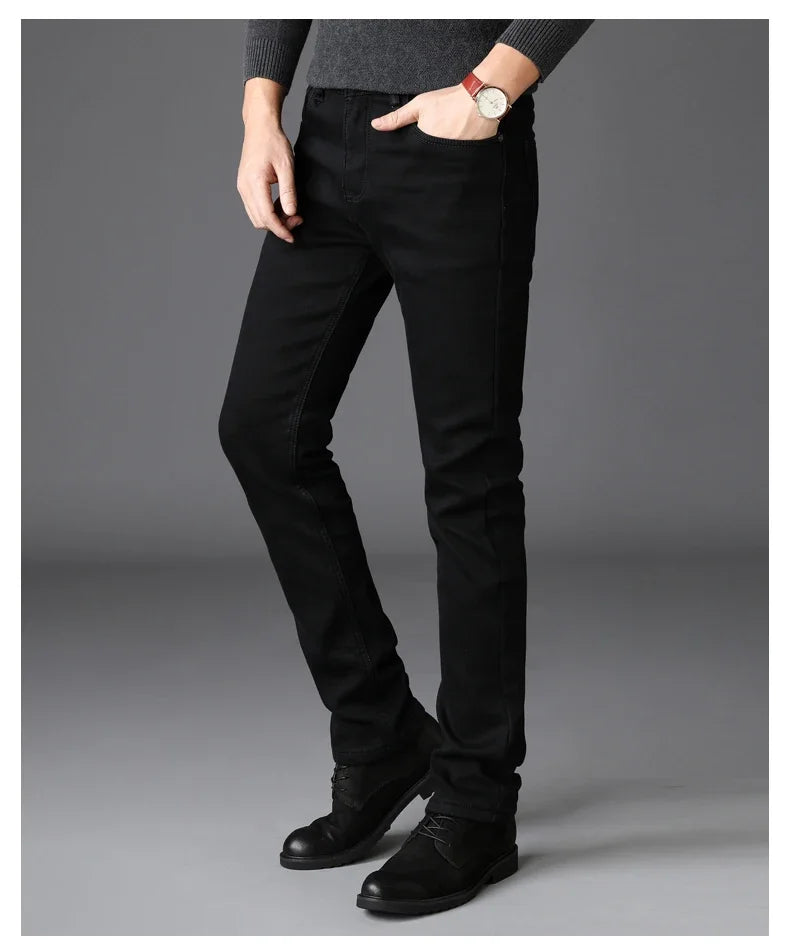 Spring Autumn Men Classic Fashion Brand Jeans Homme Man Soft Stretch Black Biker Masculino Denim Trousers Mens Pants Overalls - Buy online at  Vibe In Cart.