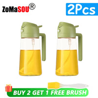 2-in-1 Plastic Oil Sprayer Pourer Bottle 500mL Set of 1-4