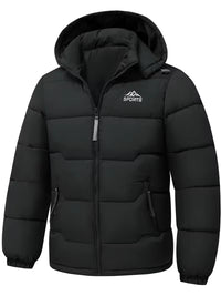 Men's Winter Jacket Windproof Thermal Hooded Parka Coat with Detachable Hood Heavy Duty Ski Jacket for Outdoor Cold Weather - Buy online at  Vibe In Cart.