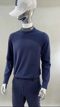 Men's Long-Sleeve Pullover Knit Sweater for Golf Wear, Casual and Slimming - Buy online at  Vibe In Cart.