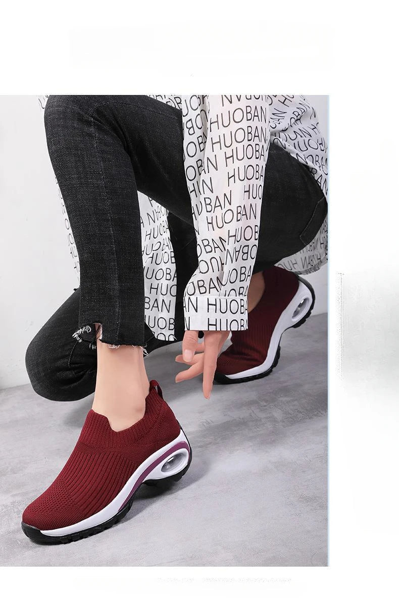 2024 summer New Women Fashion Casual Sport Shoes Wedge Platform Sneakers  Ladies Breathable  Vulcanized Shoes - Buy online at  Vibe In Cart.