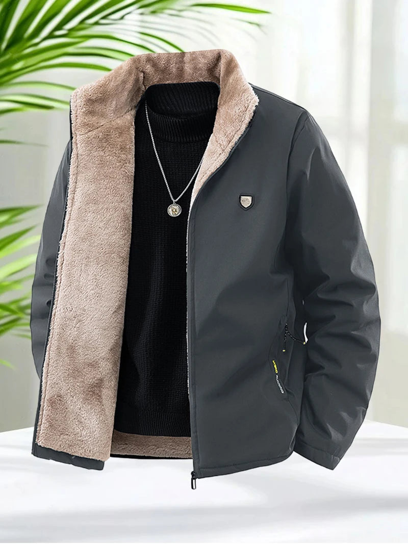 Plus Size 8XL Men's Jacket Fur Lined Sherpa Jacket Autumn Winter Men Casual Daily Wear Coats Slim Fit Keep Warm Outerwear Coat - Buy online at  Vibe In Cart.