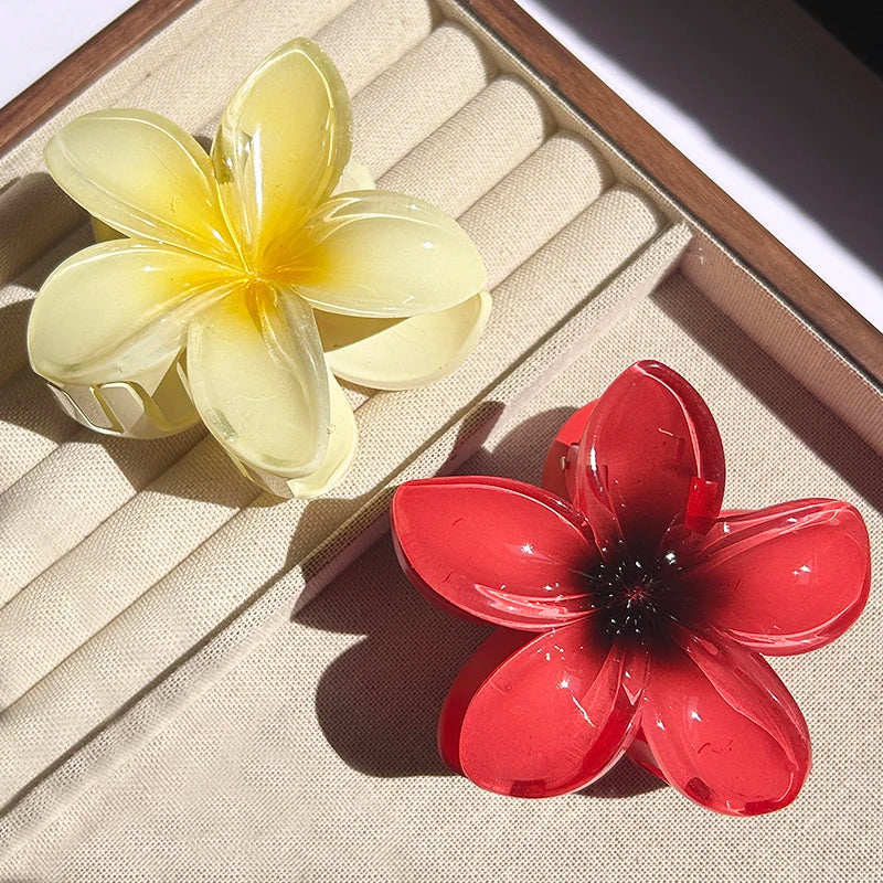 1/2/3 Pcs Hawaiian Gradient Flower Hair Claw Clip Women Fashion Large Hair Clip Girls Hairpin Barrettes Bohemia Hair Accessories - Buy online at  Vibe In Cart.