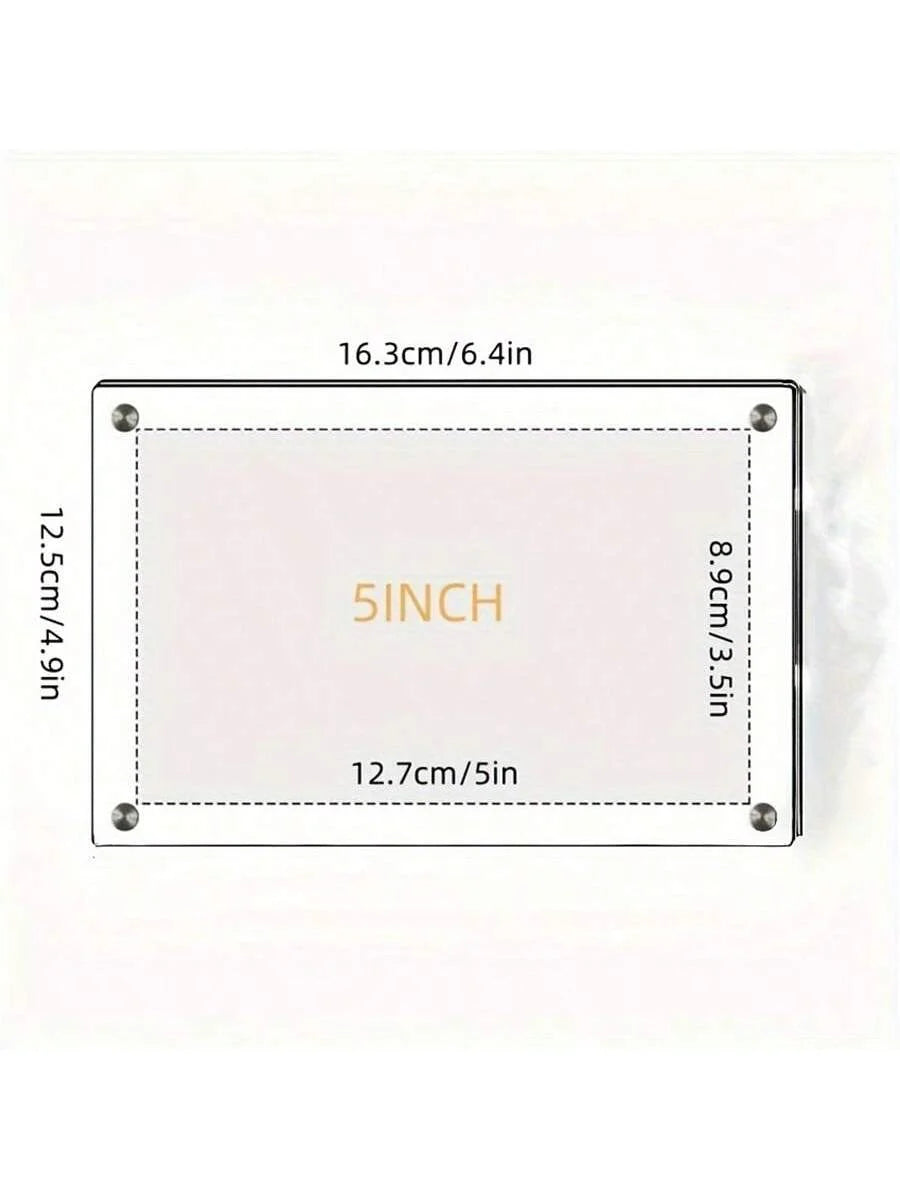 Transparent Picture Frame 6-Inch Wall-Mounted Ins Postcard Photo Frame Poster Display Stand 7-inch Acrylic Photo Frame Table - Buy online at  Vibe In Cart.