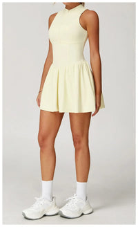 Tennis Skirt Sports Fitness Stand-up Collar Anti-light Golf Badminton Casual Fitness Workout Clothing Gym Yoga Suit for Women - Buy online at  Vibe In Cart.