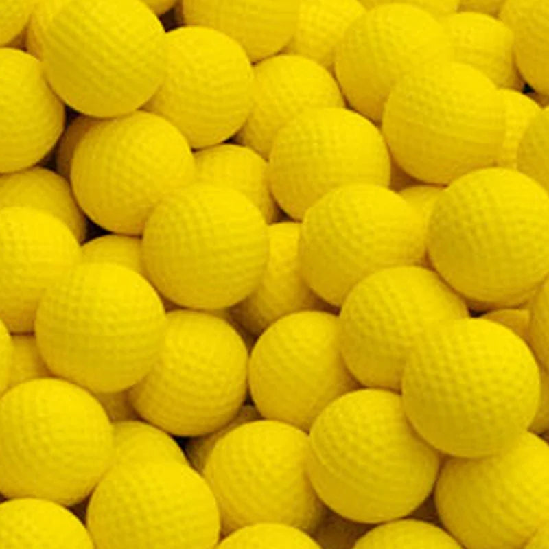 Soft PU Yellow Practice Golf Balls, 10 Pack for Indoor Training