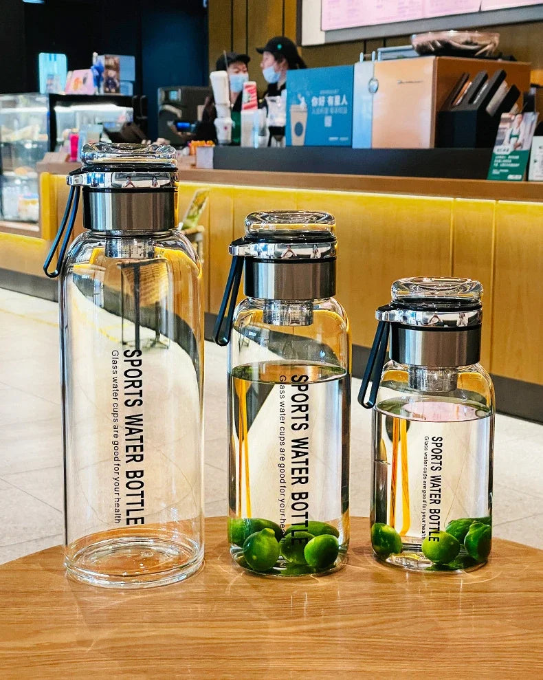 2L Large Capacity Glass Water Bottle Transparent Milk Juice Cup Outdoor Portable Leakproof Drinkware Tea Water Glass Bottle 2L - Buy online at  Vibe In Cart.