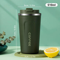 WORTHBUY Thermos Cup 304 Stainless Steel Double Wall Insulated Coffee Mug Leak-proof Thermal Tumbler Travel Portable Drinkware - Buy online at  Vibe In Cart.