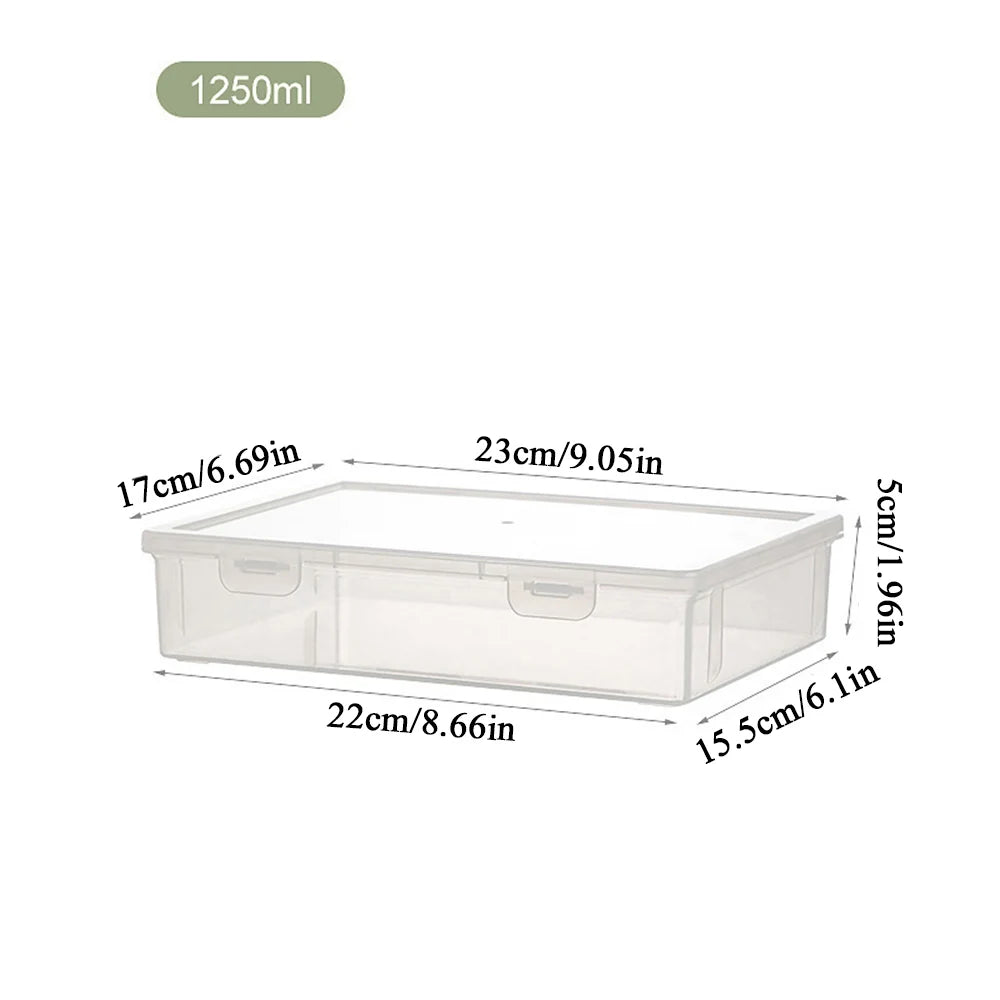 Transparent Plastic Square Desktop Document Storage Box