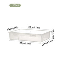Transparent Plastic Square Desktop Document Storage Box