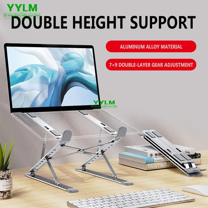 Adjustable Aluminum Alloy Laptop Stand with Cooling Design