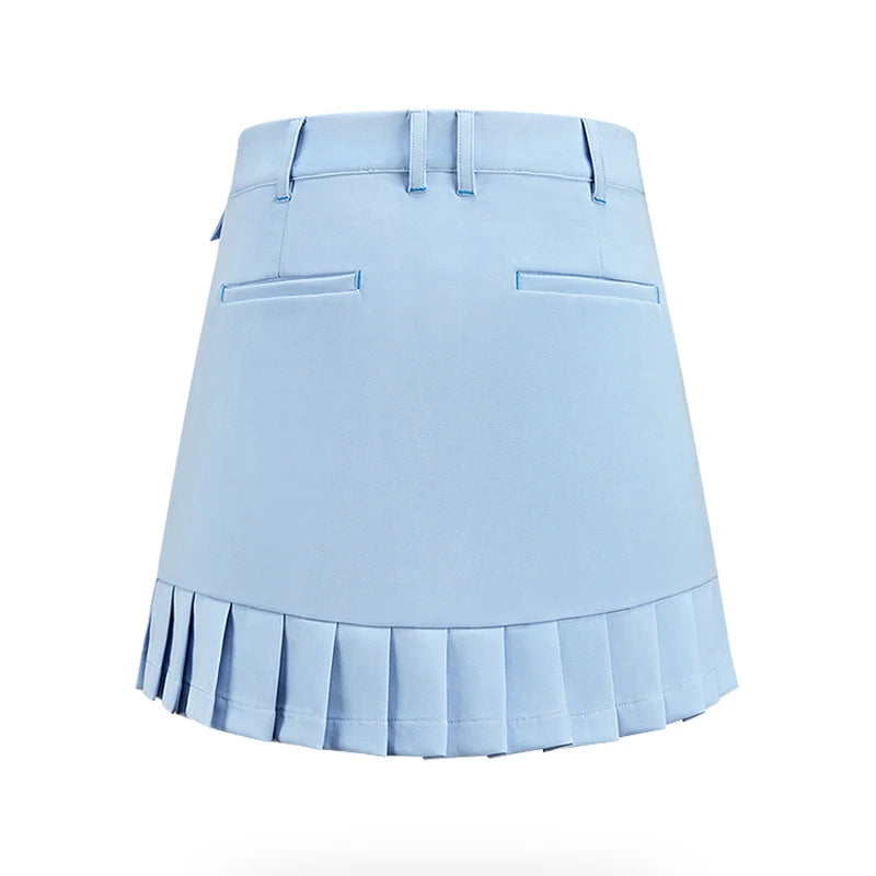 Ttygj New Women's Golf Skirt Summer Sports Pleated Skirt A-lined Split Women's Golf Sportswear Tennis Skorts with Inner Shorts