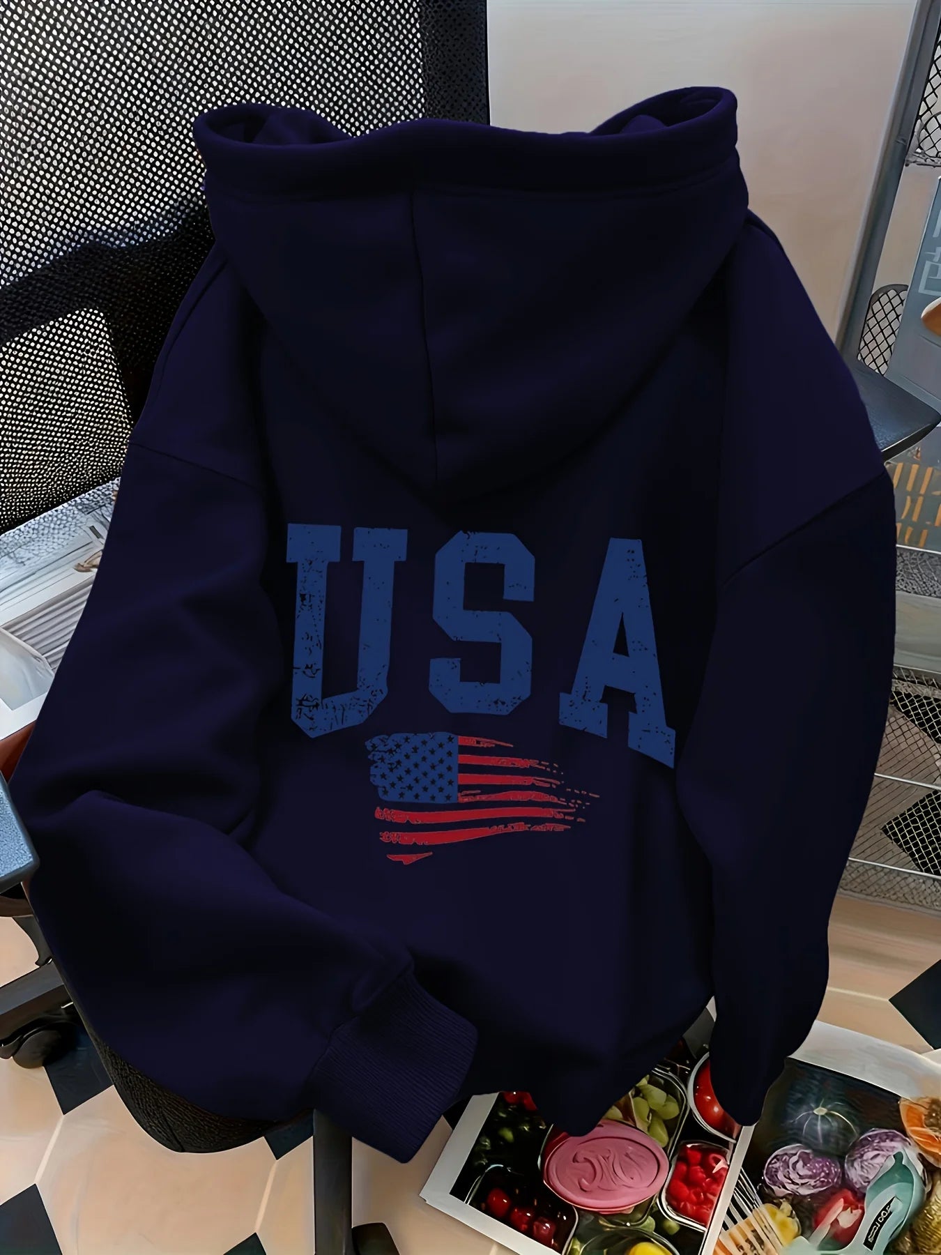 Kangaroo Pocket Fleece Hoodie with Letter Pattern Back Print 2025 Autumn Winter New Men's Women's Styles New Pure Cotton Hoodie - Buy online at  Vibe In Cart.
