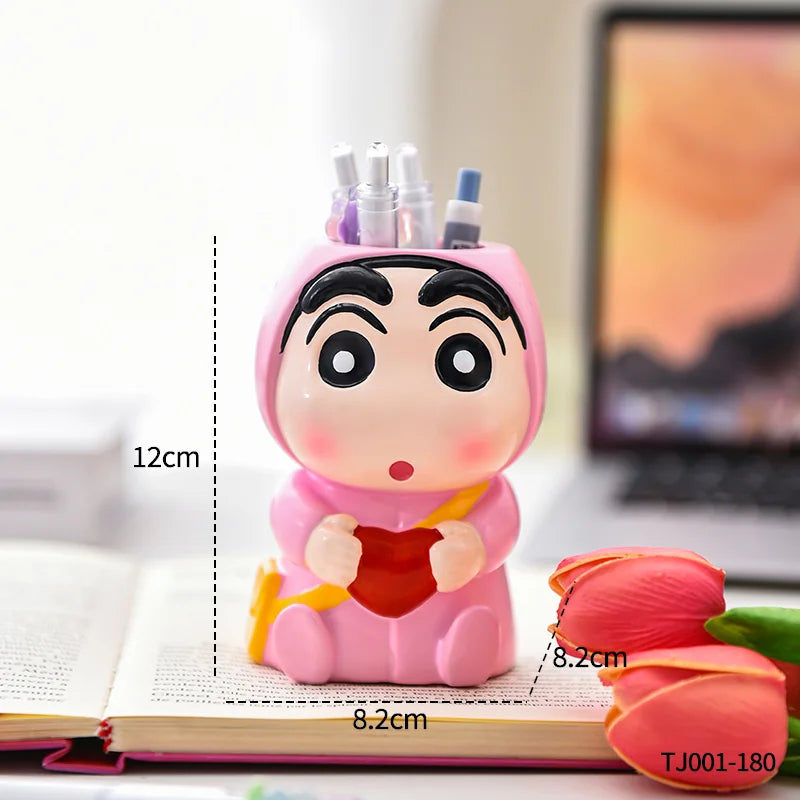 Resin Desk Pen Holder With Lovers Style For Office Storage