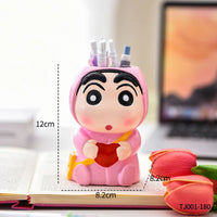 Resin Desk Pen Holder With Lovers Style For Office Storage