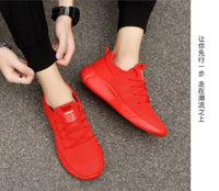 Men's Casual Sneakers Breathable Lace-Up Anti-Slip Shoes Size 39-50